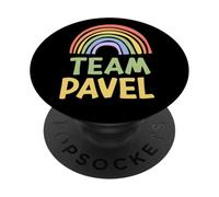 Happy Colorful Team Pavel Rainbow Pride Green Yellow PopSockets PopGrip Adesivo