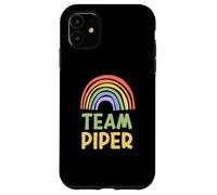 Happy Colorful Team Piper Rainbow Pride Green Yellow Custodia per iPhone 11