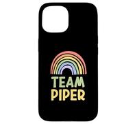 Happy Colorful Team Piper Rainbow Pride Green Yellow Custodia per iPhone 15