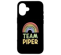 Happy Colorful Team Piper Rainbow Pride Green Yellow Custodia per iPhone 16