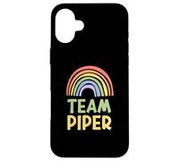 Happy Colorful Team Piper Rainbow Pride Green Yellow Custodia per iPhone 16 Plus