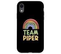 Happy Colorful Team Piper Rainbow Pride Green Yellow Custodia per iPhone XR