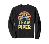 Happy Colorful Team Piper Rainbow Pride Green Yellow Felpa