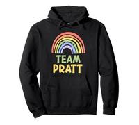 Happy Colorful Team Pratt Rainbow Pride Green Yellow Felpa con Cappuccio