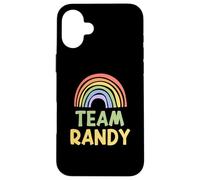 Happy Colorful Team Randy Rainbow Pride Green Yellow Custodia per iPhone 16 Plus