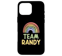 Happy Colorful Team Randy Rainbow Pride Green Yellow Custodia per iPhone 16 Pro Max