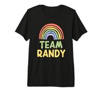 Happy Colorful Team Randy Rainbow Pride Green Yellow Maglietta Premium