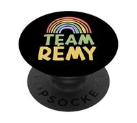 Happy Colorful Team Rémy Rainbow Pride Green Yellow PopSockets PopGrip Adesivo