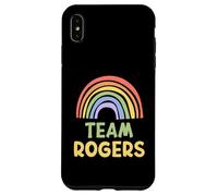 Happy Colorful Team Rogers Rainbow Pride Green Yellow Custodia per iPhone XS Max