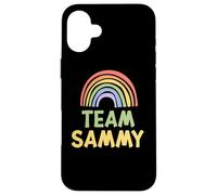 Happy Colorful Team Sammy Rainbow Pride Green Yellow Custodia per iPhone 16 Plus