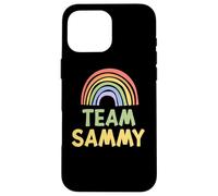 Happy Colorful Team Sammy Rainbow Pride Green Yellow Custodia per iPhone 16 Pro Max