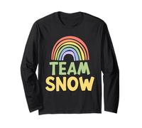 Happy Colorful Team Snow Rainbow Pride Green Yellow Maglia a Manica