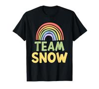 Happy Colorful Team Snow Rainbow Pride Green Yellow Maglietta