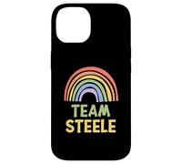 Happy Colorful Team Steele Rainbow Pride Green Yellow Custodia per iPhone 14