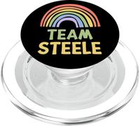 Happy Colorful Team Steele Rainbow Pride Green Yellow PopSockets PopGrip per MagSafe