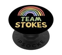 Happy Colorful Team Stokes Rainbow Pride Green Yellow PopSockets PopGrip Adesivo