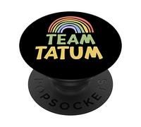 Happy Colorful Team Tatum Rainbow Pride Green Yellow PopSockets PopGrip Adesivo