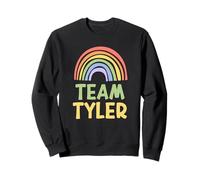 Happy Colorful Team Tyler Rainbow Pride Green Yellow Felpa
