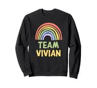 Happy Colorful Team Vivian Rainbow Pride Green Yellow Felpa