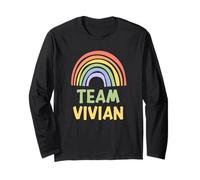 Happy Colorful Team Vivian Rainbow Pride Green Yellow Maglia a Manica