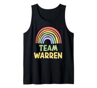 Happy Colorful Team Warren Rainbow Pride Green Yellow Canotta