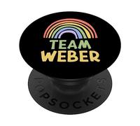 Happy Colorful Team Weber Rainbow Pride Green Yellow PopSockets PopGrip Adesivo