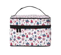 Happy Columbus Day - Trousse per trucchi da donna, borsa da toilette, grande borsa organizer da viaggio