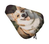 Happy Corgi, coprisedile per bicicletta per cani, morbido, imbottito, per uomo e donna, comodo, impermeabile, con coulisse, per mountain bike