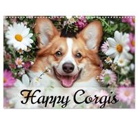 Happy Corgis (Wandkalender 2026 DIN A3 quer), CALVENDO Monatskalender: Ein Jahr voller niedlicher Corgi-Momente