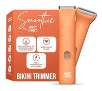 HAPPY CURVES Smoothie - Rasoio elettrico per bikini, da donna, impermeabile, con protezioni regolabili, rasoio personale per peli pubici, rasoio intimo da donna e trimmer per il corpo (Mango)