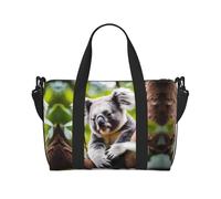 Happy Cute Koala - Borsa da viaggio da donna, a tracolla, casual, con cerniera, adatta per lavoro, viaggi, fitness, viaggi
