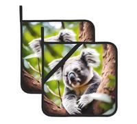 Happy Cute Koala presina quadrata con motivi stampati, perfette per cucinare, cuocere al forno, campeggio e molto altro ancora