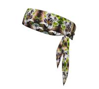 Happy Cute Koala Print Bandane Sport Tie Bandane - Fascia per capelli unisex per allenamento, fascia per il sudore atletica per tennis, corsa, yoga