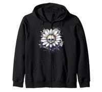 Happy Daisy Flower in Stile Scuro e Gotico Felpa con Cappuccio