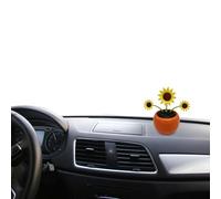 Happy Dancing Solar Flower - Ornamento solare per auto girasole - Giocattoli riutilizzabili per auto ad energia solare, ornamenti per con testa scuotente per camera da, cruscotto, casa