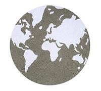 Happy Decor Kids Tappeto Lavabile Mapa - Grigio Ø 120