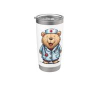 Happy Doc Teddy Bear - Costume grafico Bicchiere termico in acciaio inox doppia parete