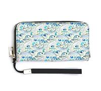 Happy Dolphin - Portafoglio lungo e divertente, con cinturino da polso, sottile, porta carte di credito, per uomo e donna, Stile:, 20.0*10.5cm, MHXYZHW