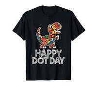 Happy DOT Day Gothic Dino - Halloween Spooky DOT Art Maglietta