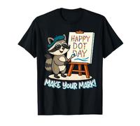Happy DOT Day Raccoon Artist Make Your Mark per Ragazze e Bambini Maglietta