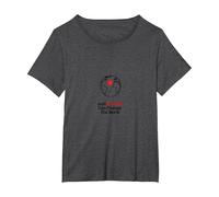 Happy DOT Day: Un Punto può Cambiare Il Mondo Maglietta, Donna Plus-Size, Grigio Scuro, 3X