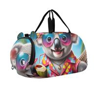 Happy Duck Umbrella Splash Travel Duffle Bags Girls Tote Weekend Duffel Overnight Boys Carry on Duffel Bag Sports Dance Bag, Spiaggia tropicale Koala Divertente, classico