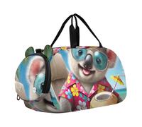 Happy Duck Umbrella Splash Travel Duffle Bags Girls Tote Weekend Duffel Overnight Boys Carry on Duffel Bag Sports Dance Bag, Bevanda hawaiana al cocco ko, classico