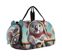 Happy Duck Umbrella Splash Travel Duffle Bags Girls Tote Weekend Duffel Overnight Boys Carry on Duffel Bag Sports Dance Bag, Koala carino Aviator divertente, classico