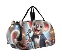 Happy Duck Umbrella Splash Travel Duffle Bags Girls Tote Weekend Duffel Overnight Boys Carry on Duffel Bag Sports Dance Bag, Elegante Koala Singer Stage, classico