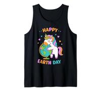 Happy Earth Day Unicorno Abbracciare Planet Design Canotta