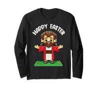 Happy Easter Block Building Brick Builder Cristiani Gesù Maglia a Manica