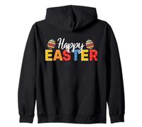 Happy Easter Block Building Brick Builder Domenica di Pasqua Felpa con Cappuccio