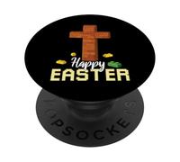 Happy Easter Block Building Brick Builder Gesù Croce Fede PopSockets PopGrip Adesivo