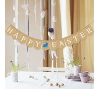 Happy Easter Bunny Banner Juta Tessuto non tessuto Bunting Coda di rondine